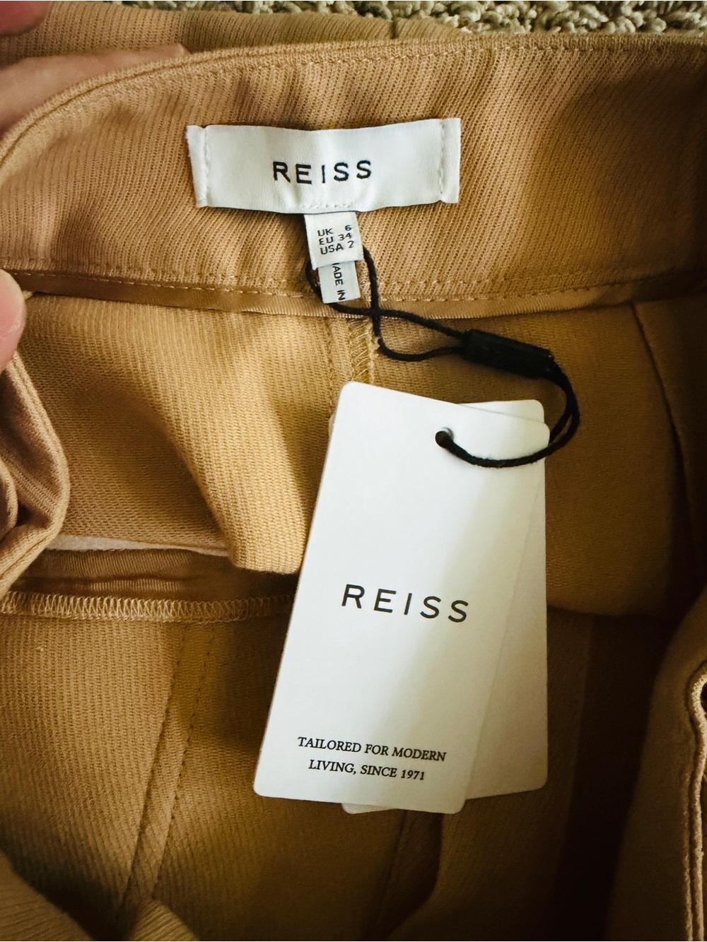 NWT REISS Dani Belted Slip Skirt Camel Size US 2/UK 6 - Picture 6 of 13